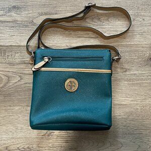 Emerald Green Giani Bernini Saffiano North South Crossbody Bag